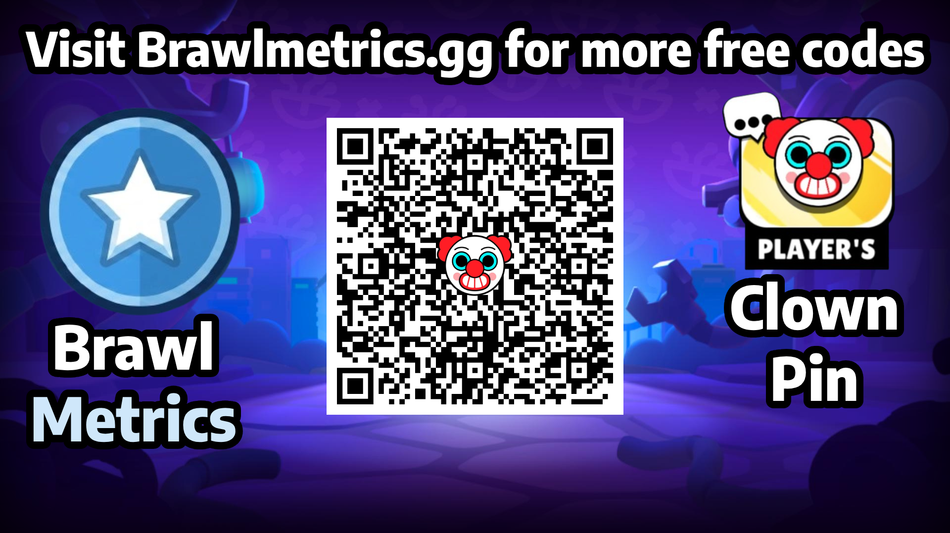 Clown Pin free reward QR code